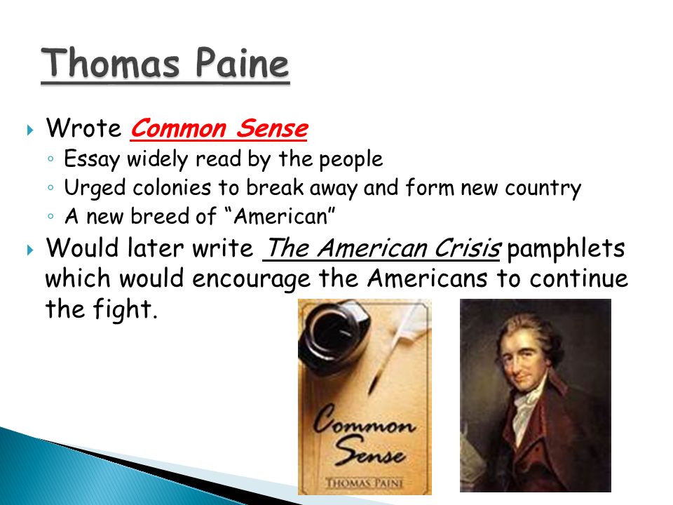 Thomas paine and common sense essay